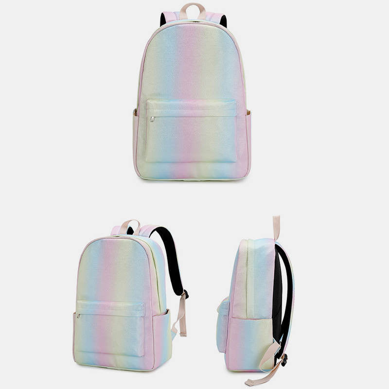 3-teiliges wasserdichtes Rucksackset mit Farbverlauf und großer Kapazität