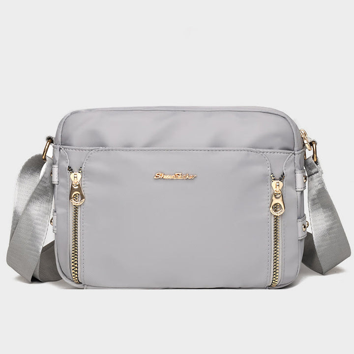 Umhängetasche für Damen, einfache, helle Farbe, wasserdichte Nylontasche