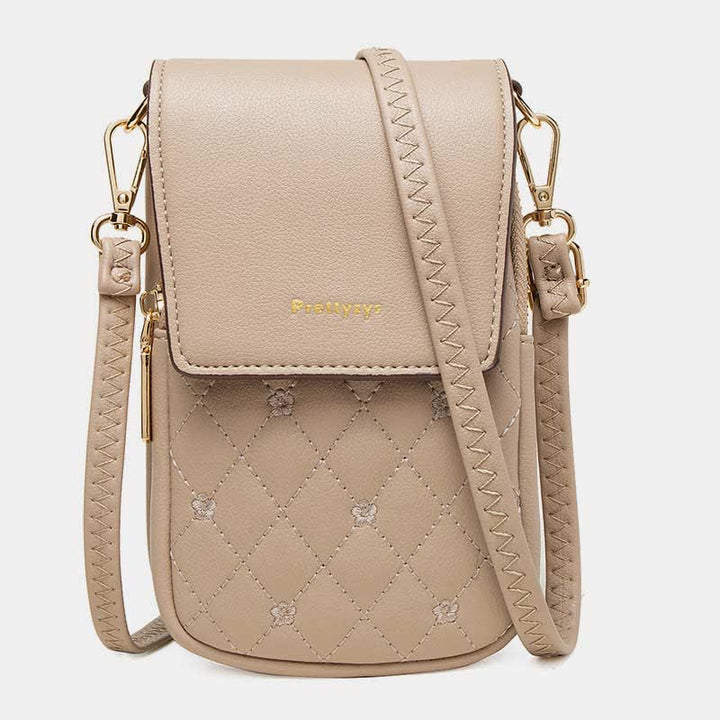 Kleine Umhängetasche für Damen, Handy-Geldbörse, Brieftasche aus Leder, Schultertasche