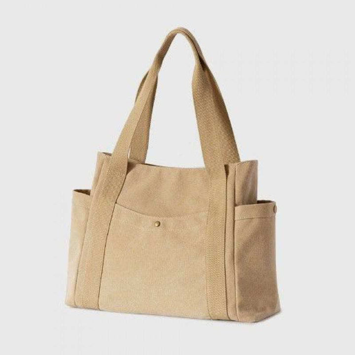 Große Kapazität Canvas Schultertasche Mehrere Taschen Handtasche Einkaufs