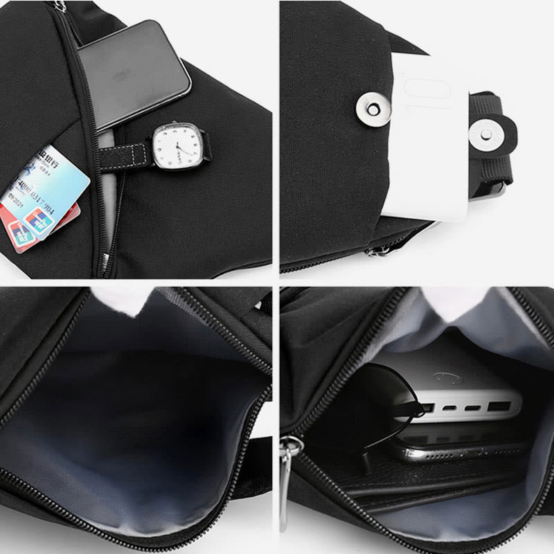 Schultertasche für Herren, Outdoor-Reisen, Nylon, Umhängetasche, Tagesrucksack