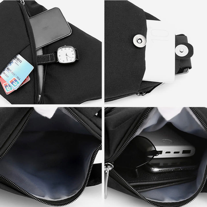 Schultertasche für Herren, Outdoor-Reisen, Nylon, Umhängetasche, Tagesrucksack