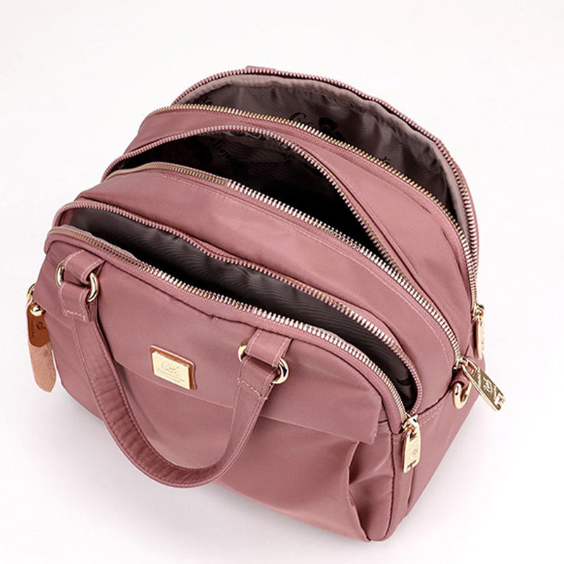 Handtasche für Damen, leicht, mehrere Taschen, abnehmbarer Riemen, Umhängetasche