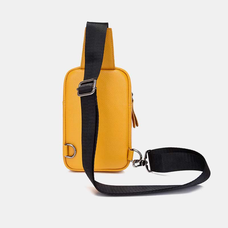 Schultertasche aus echtem Leder mit doppeltem Reißverschluss für Damen, wasserdichte Umhängetasche für Handys