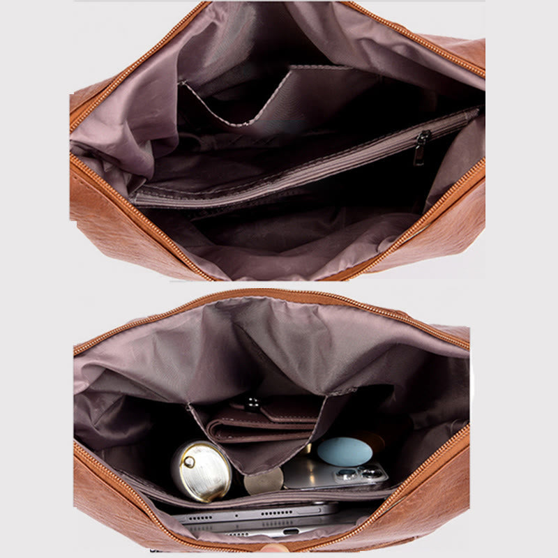 Tragetasche für Damen, Retro, elegante Umhängetasche mit großem Fassungsvermögen