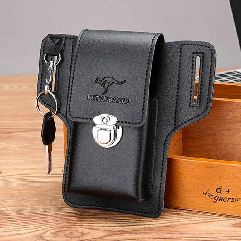 Leder-Handytasche für Gürtel, universelle Smartphone-Holster-Hüfttasche