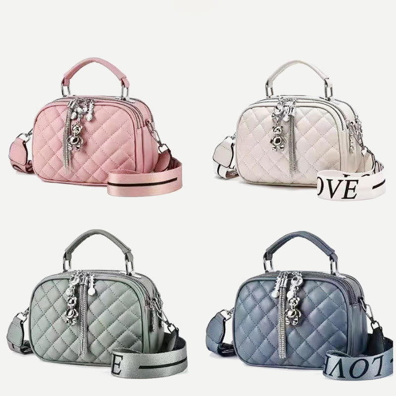 Tasche mit Griff oben für Damen, mehrlagige Umhängetasche mit großem Fassungsvermögen