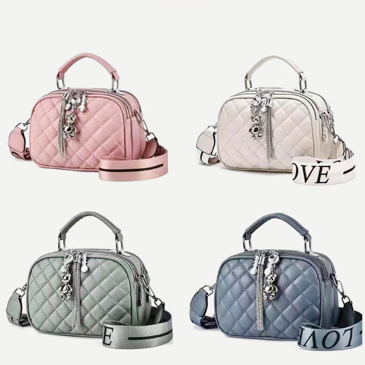 Tasche mit Griff oben für Damen, mehrlagige Umhängetasche mit großem Fassungsvermögen