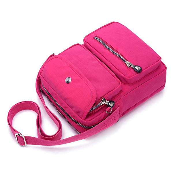 Umhängetasche aus Nylon mit mehreren Taschen