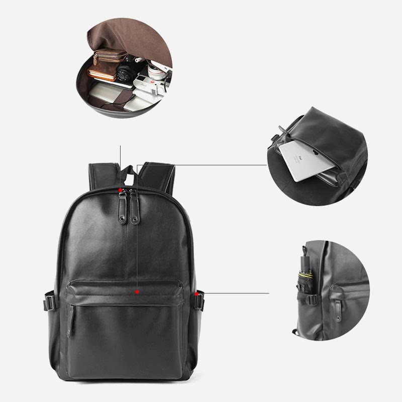 Rucksack für Herren, wasserdicht, PVC, großes Fassungsvermögen, Tagesrucksack für Studenten