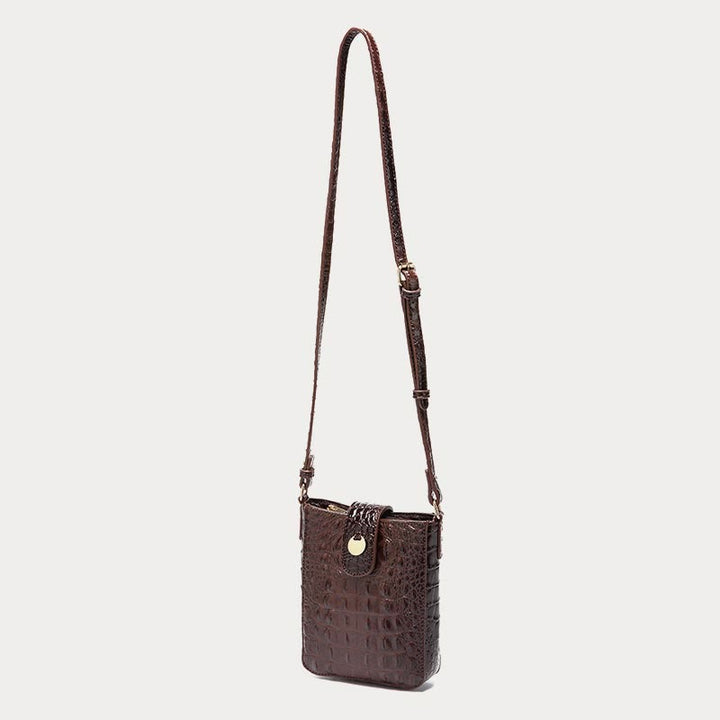 Umhängetasche für Damen, Retro-Krokodilmuster, Handytasche