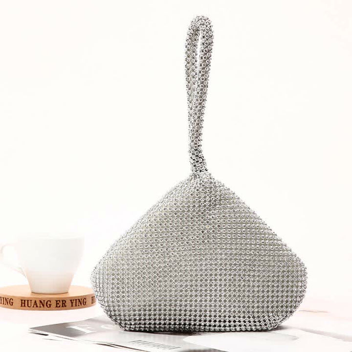 Strass-Abendtaschen, Clutch, glitzernde Gitter-Dreiecksgeldbörsen für Frauen und Mädchen