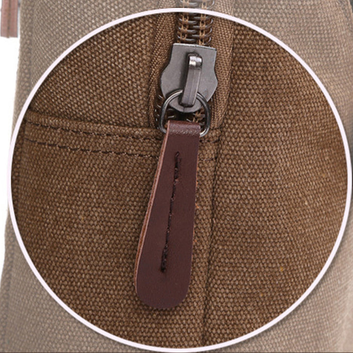 Multifunktionale Schultertasche aus Canvas im Vintage-Stil