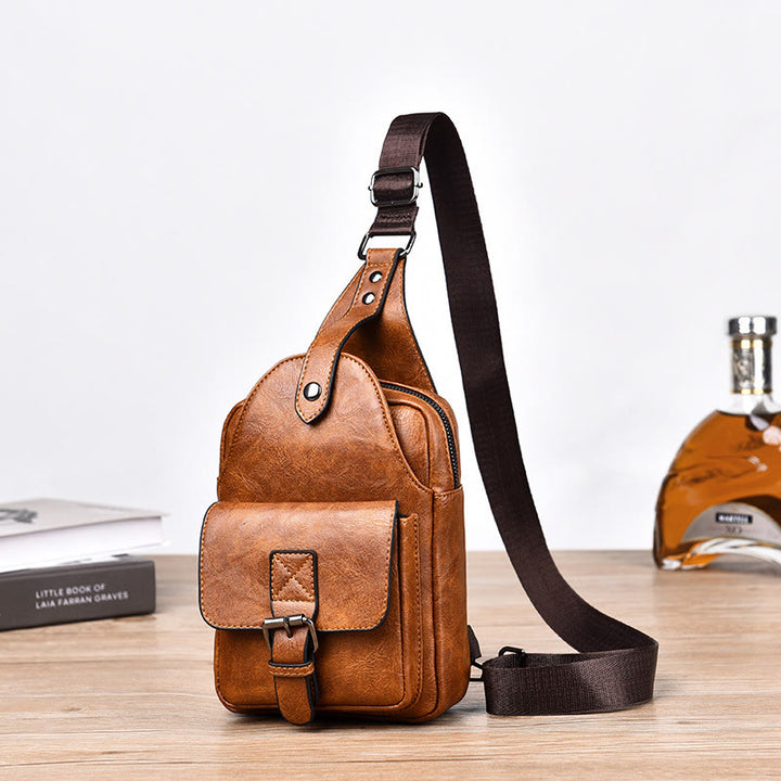 Schultertasche für Herren, für den täglichen Gebrauch, lässige, wasserdichte Retro-Umhängetasche