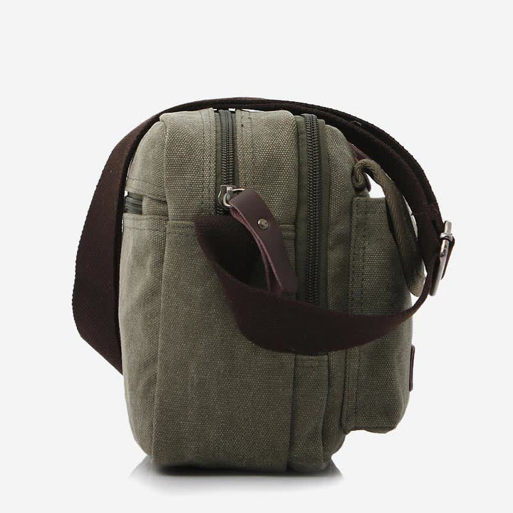 Retro Herren Canvas Messner Bag Casual Satchel Umhängetasche Schultertasche