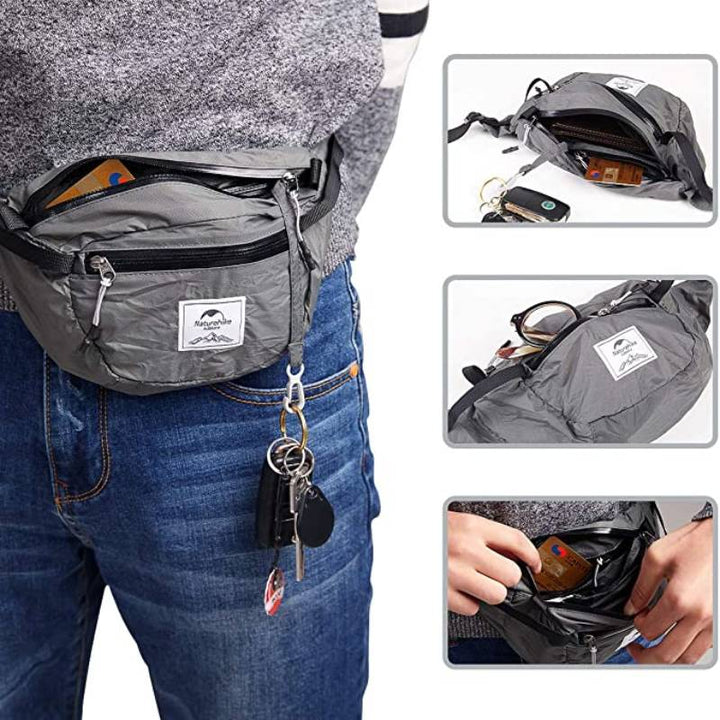 Unisex-Erwachsene faltbare tragbare Gürteltasche Hüfttasche Leichtgewicht für Outdoor-Sport