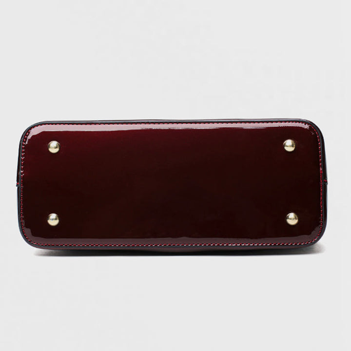 Retro Spiegel glänzend Leder Bucket Bag Damen Umhängetasche - image 8