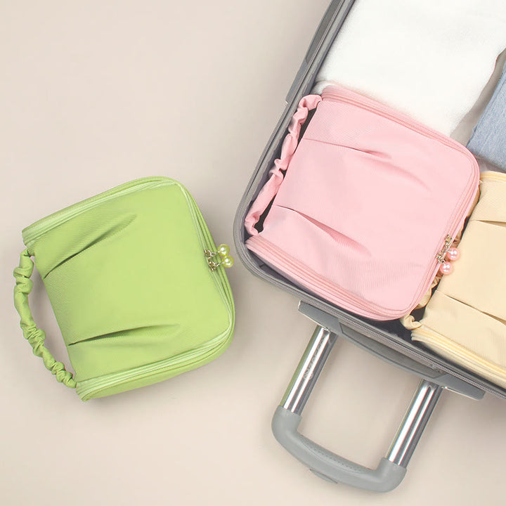 Tragbare Make-up-Handtasche für Damen, große Reiseaufbewahrungstasche