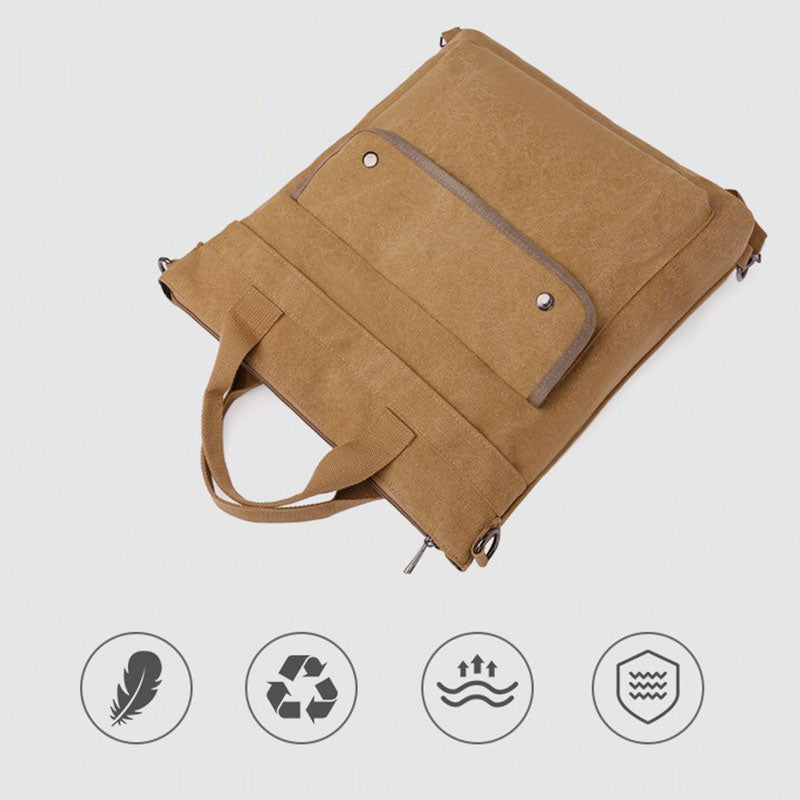 Multifunktionale Canvas-Handtasche mit großem Fassungsvermögen, Rucksack für Damen und Herren, Umhängetasche