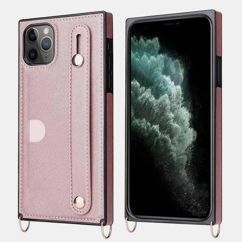 Kompatibel mit iPhone 11/12/13/14 Handyhülle, Kartenhalter mit Umhängegurt