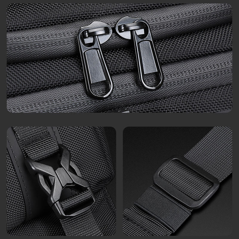 Multifunktionale Umhängetasche, Hüfttasche für Herren, Brusttasche mit mehreren Taschen