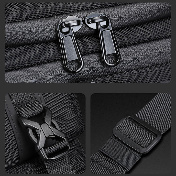 Multifunktionale Umhängetasche, Hüfttasche für Herren, Brusttasche mit mehreren Taschen