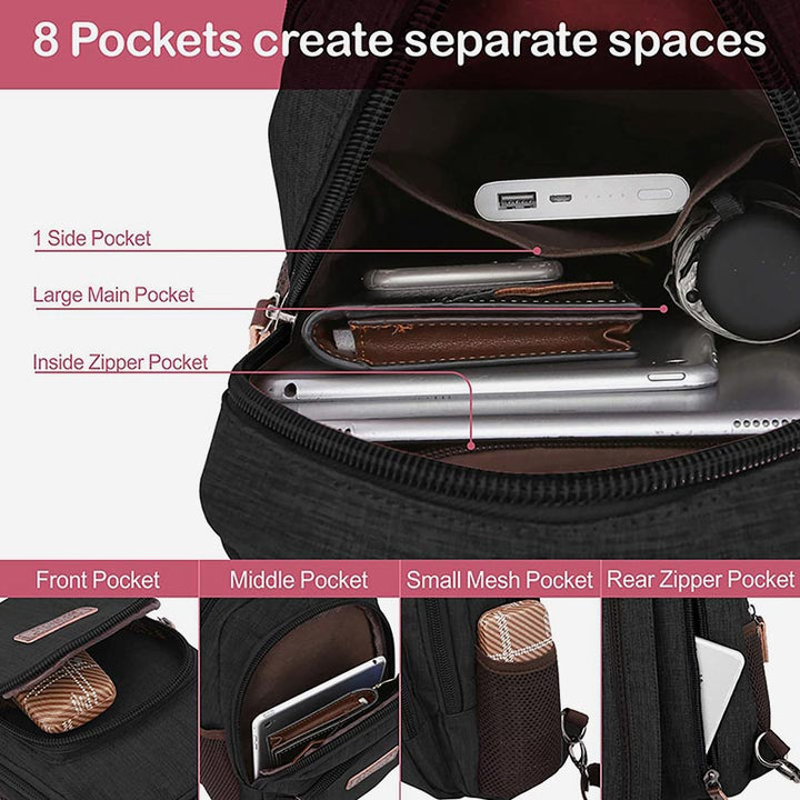 Robuster Sling-Rucksack mit großer Kapazität und Diebstahlschutz