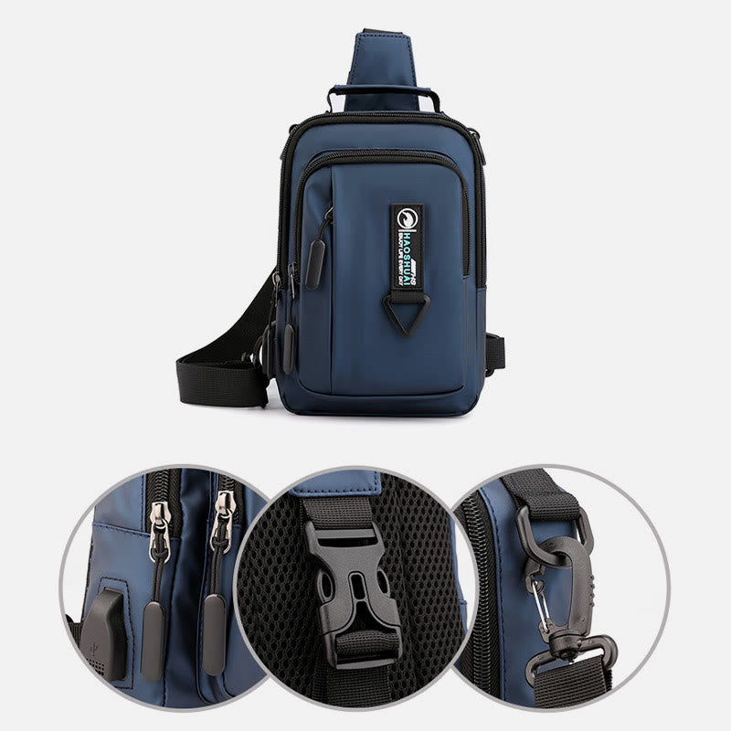 Praktische Crossbody Sling Bag für Männer, wasserdichte Reisetasche