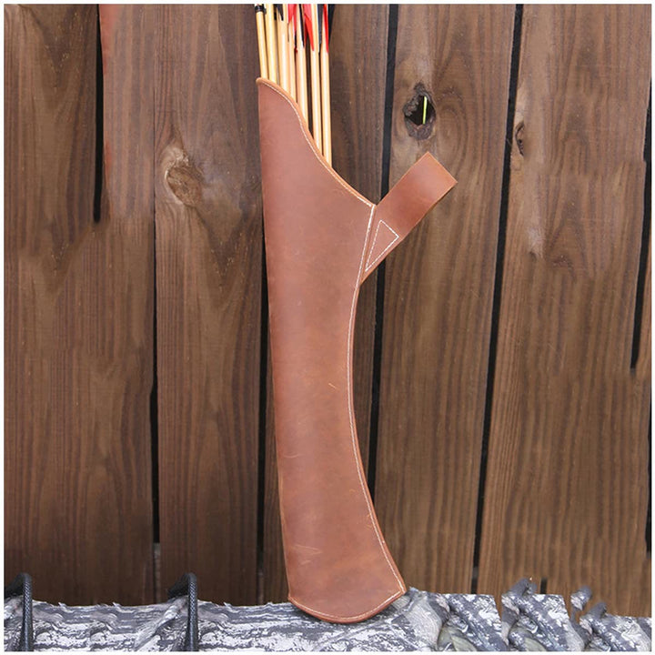 Pfeilholster für Outdoor-Retro, praktischer Leder-Rückenköcher
