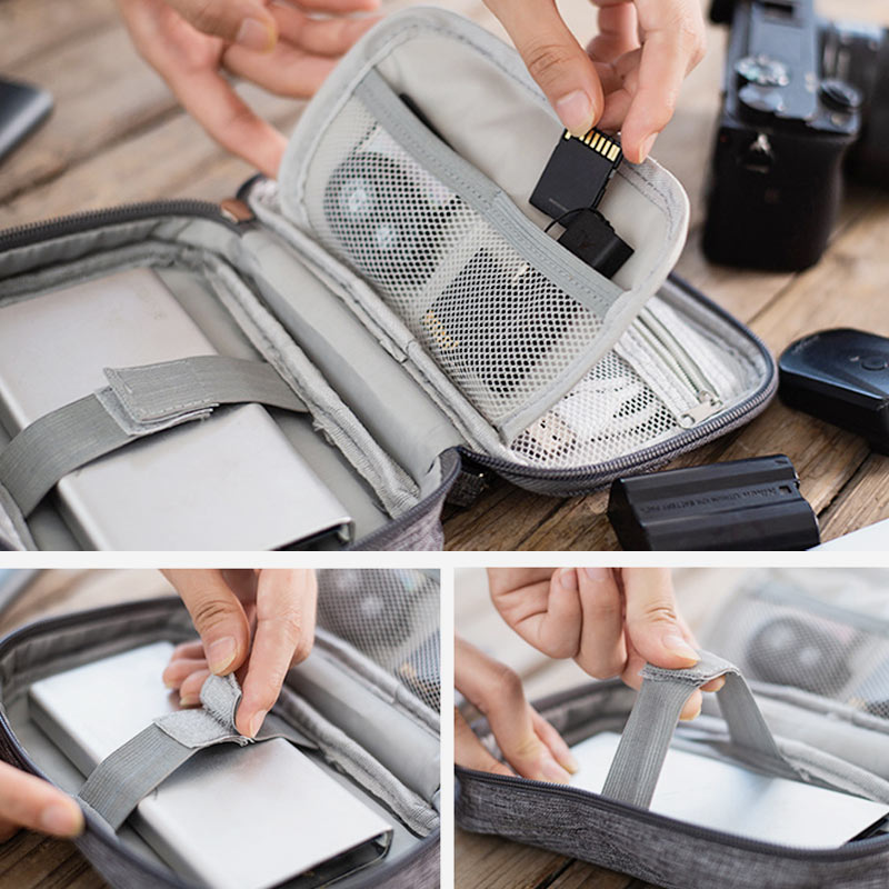 Wasserdichte tragbare Clutch zur Aufbewahrung digitaler Kabel, Reisekabel-Organizer