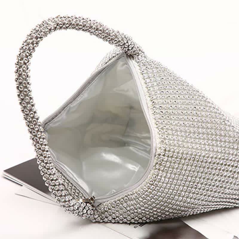 Strass-Abendtaschen, Clutch, glitzernde Gitter-Dreiecksgeldbörsen für Frauen und Mädchen