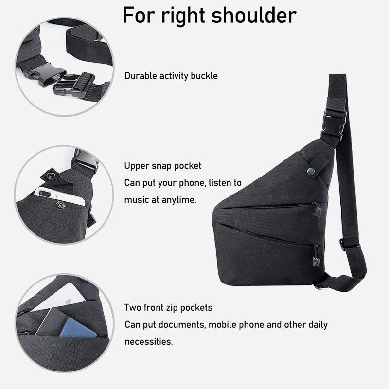 Schultertasche für Männer, Radfahren, Bergsteigen, Sport, Crossbody, Brusttasche