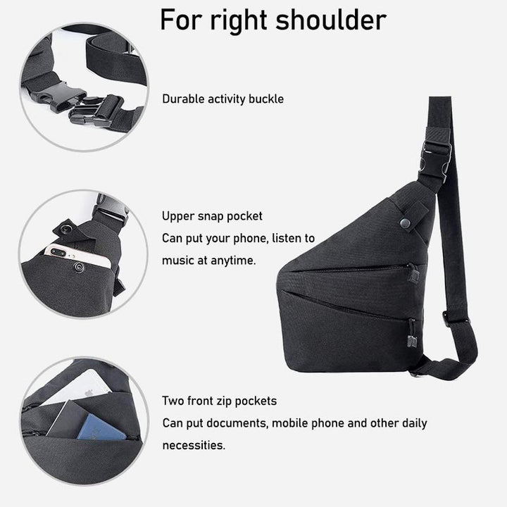 Schultertasche für Männer, Radfahren, Bergsteigen, Sport, Crossbody, Brusttasche