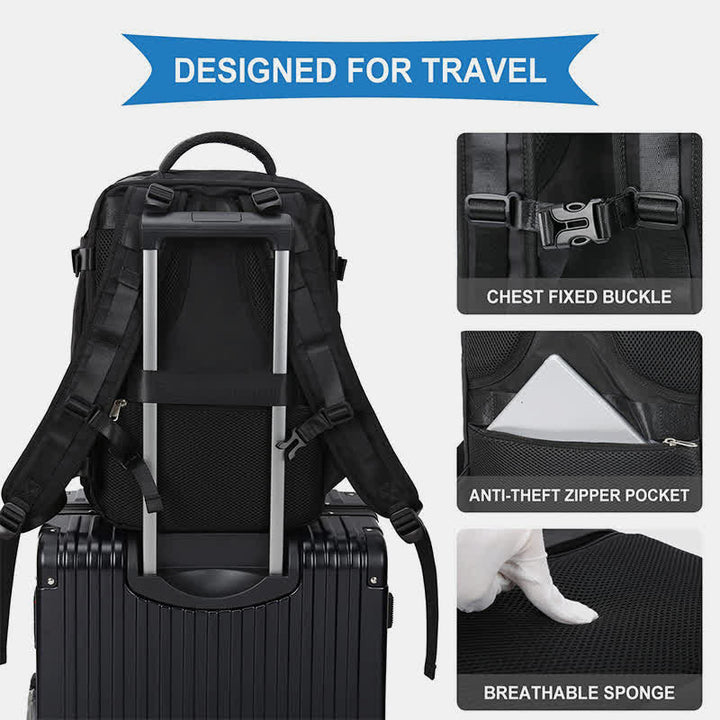 Extragroßer Reise-Laptop-Rucksack, wasserdichter Tagesrucksack mit mehreren Taschen und Nassfach
