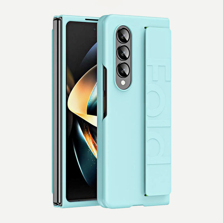 Farbenfrohe Samsung Galaxy Z Fold 2/3/4/5/6 Hülle Handyhülle mit elastischem Handschlaufe