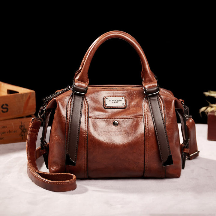 Klassische Damentasche im Retro-Stil, großer abnehmbarer Riemen, Umhängetasche für Damen