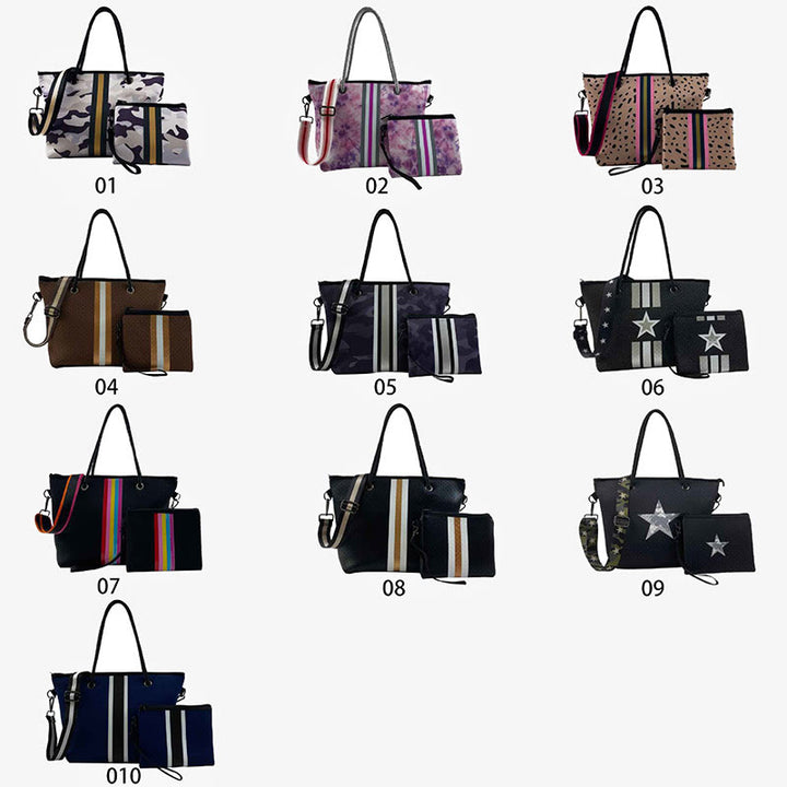 Tragetaschen-Set für Pendler, Rückentasche, breiter Riemen, Schultertasche