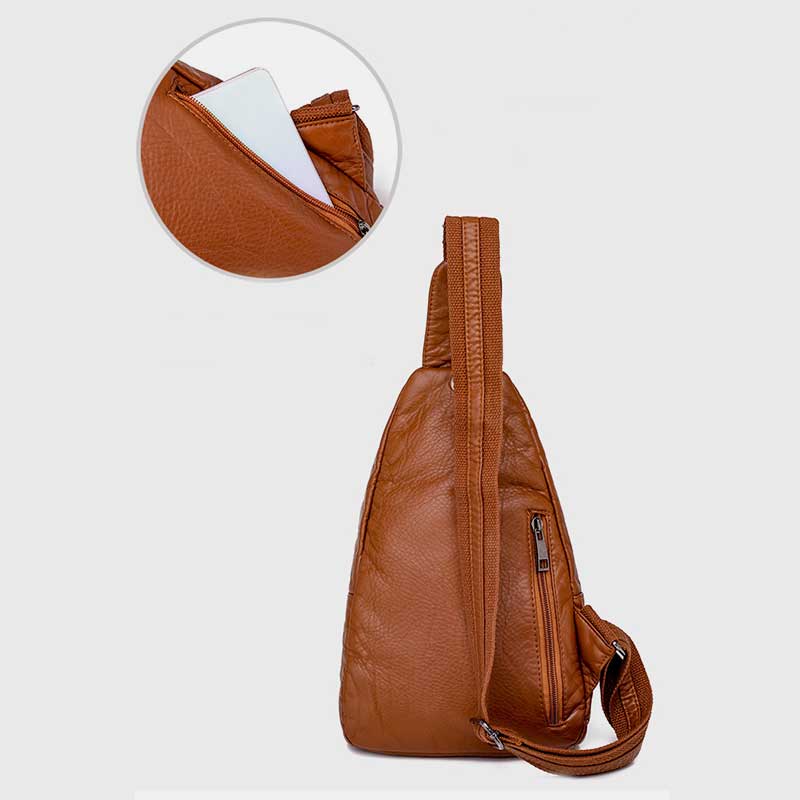 Vintage Schultertasche mit großem Fassungsvermögen
