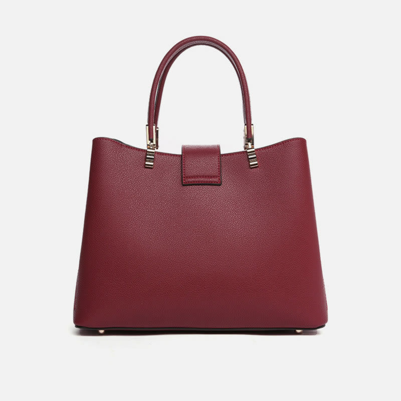 Damen Elegante Handtasche Schlangenhaut Textur Dekor Strapazierfähiges Leder Tote