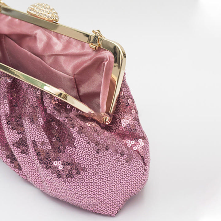 Abendtasche für Damen, mehrfarbige Party-Clutch mit Perlen, Pailletten und Diamanten