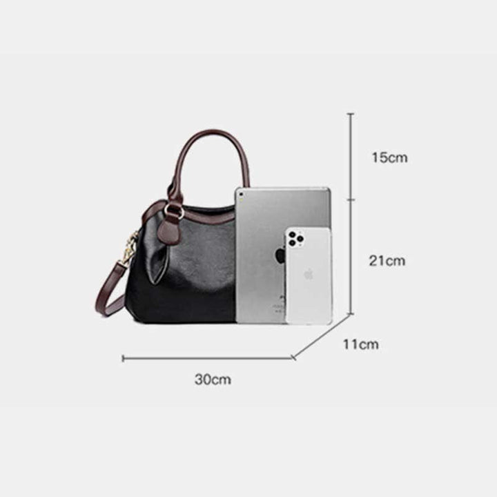 Tragetasche mit drei Fächern für Damen, große Hobo-Handtasche, Umhängetasche