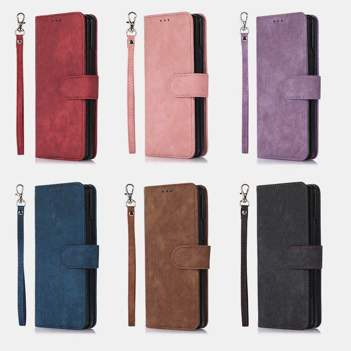Brieftaschenhülle für Galaxy Z Fold 5/4/3 mit S-Pen-Halter und Umhängegurt