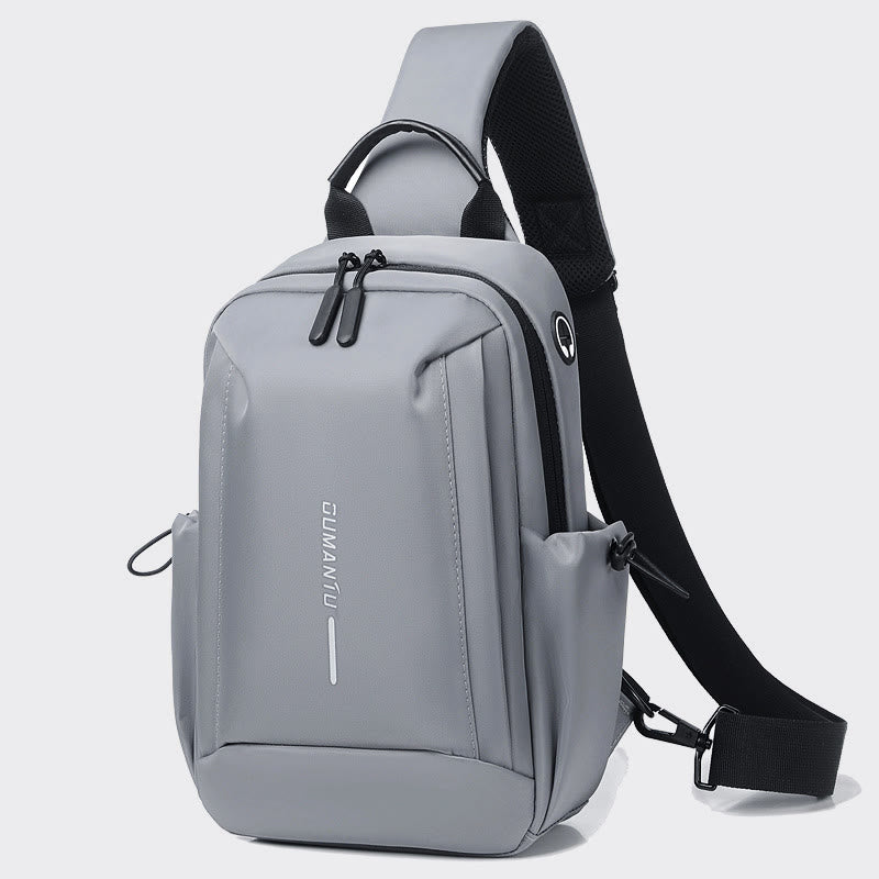 Schultertasche für Herren, für die tägliche Reise, Brusttasche mit großem Fassungsvermögen