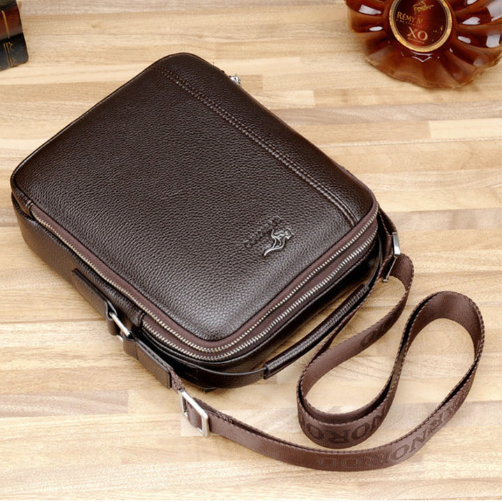 Messenger Bag für Herren aus PU-Leder, minimalistische Business-Umhängetasche
