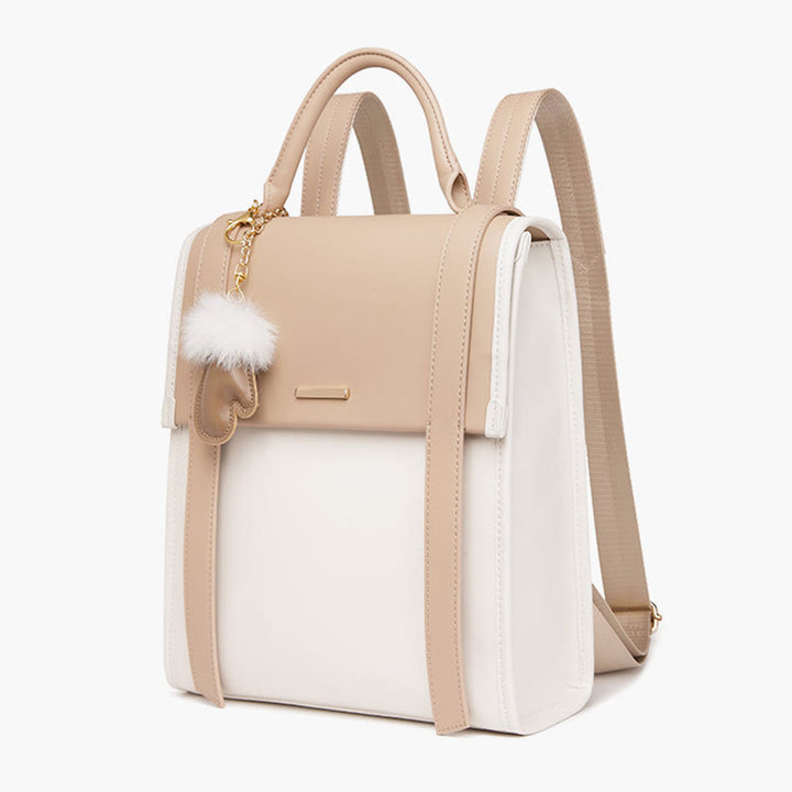 Lady Rucksack Textur Vegan Leder Frauen Stilvolle Reise Daypack
