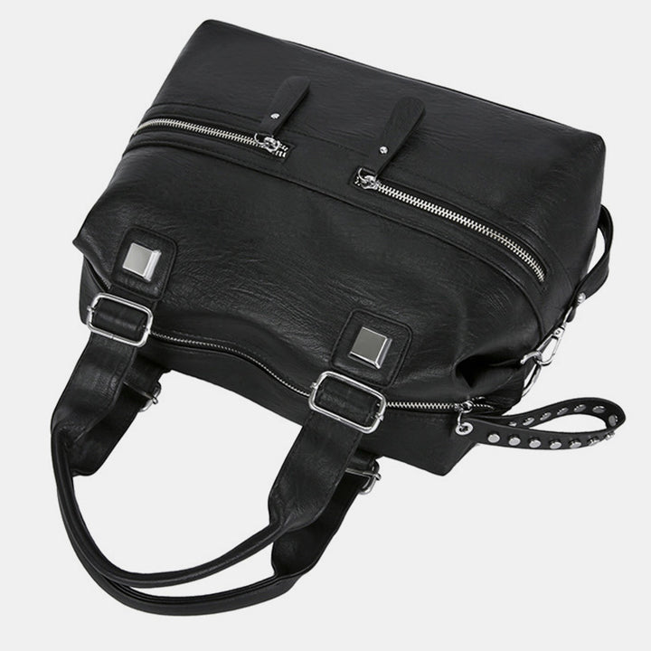 Robuste Vintage-Tragetasche aus weichem Leder mit großem Fassungsvermögen
