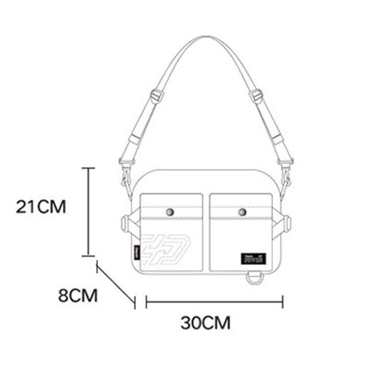 Messenger Bag für Herren, Streetwear, mittelgroße Umhängetasche für die Schule und die Arbeit