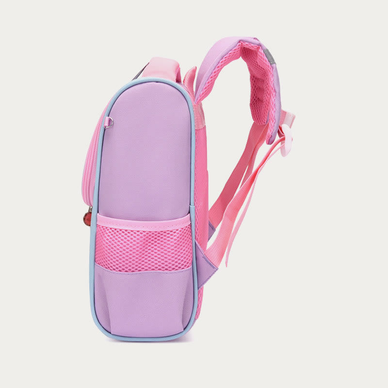 Cartoon-Rucksack für Kinder mit Tierdruck, Wirbelsäulenschutz, Schultasche
