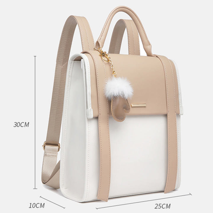 Lady Rucksack Textur Vegan Leder Frauen Stilvolle Reise Daypack