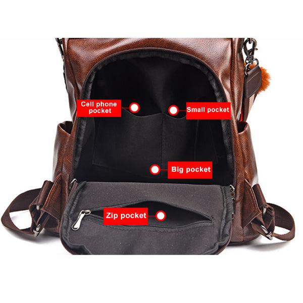 Diebstahlsicherer Rucksack mit Fassungsvermögen
